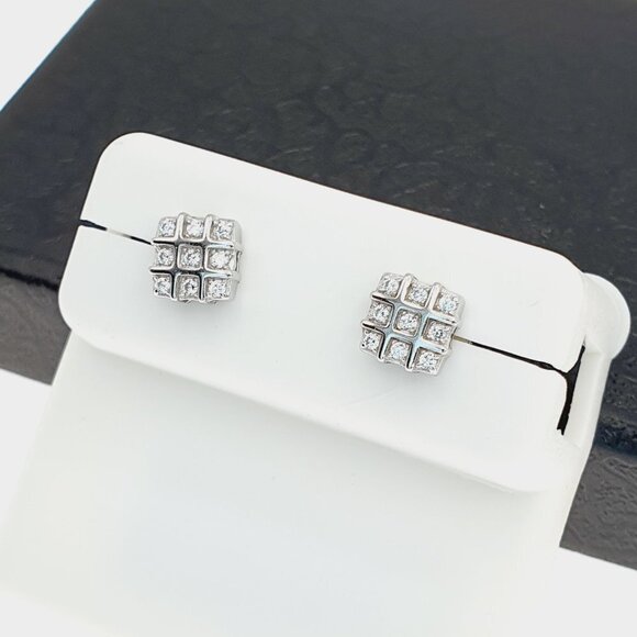 "925 sterling silver luxury CZ earrings for women/girls, Best for  RJUS2210 - Picture 4 of 7
